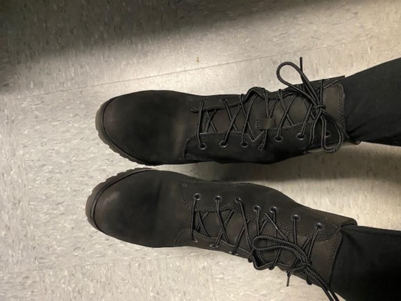 Sitting with my feet relaxed