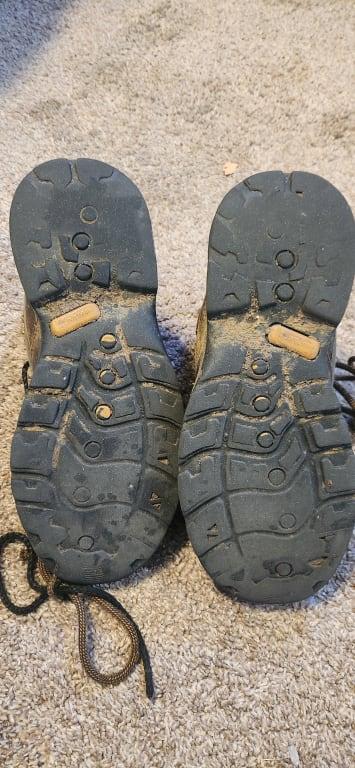 Soles completely worn smooth