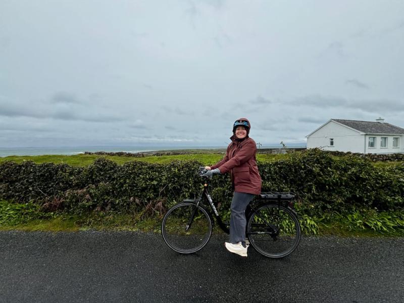 Shoes worn for hikes between bike rides on the Aran Islands in wind and rain!