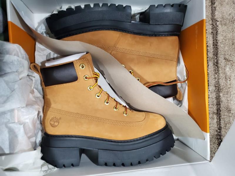 Platform timberland style clearance boots