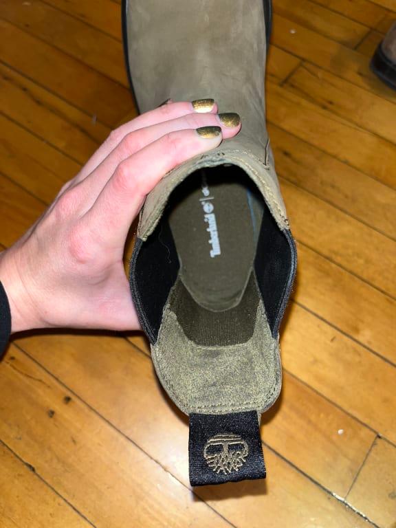 Fabric on inside pulled my socks down