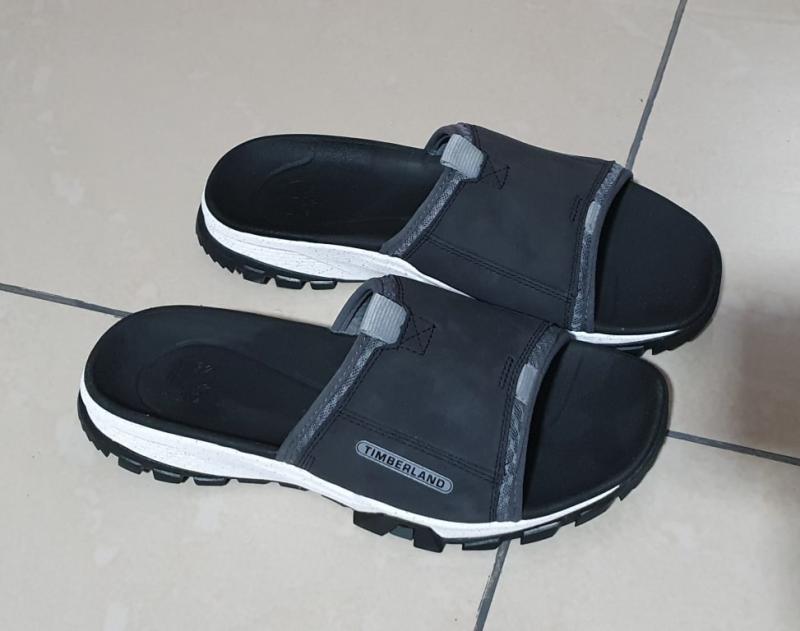 Timberland Garrison Trail Slide Black Leather Sandals – Men’s Size 10 M Timberland sandals Garrison Trail men main image 4