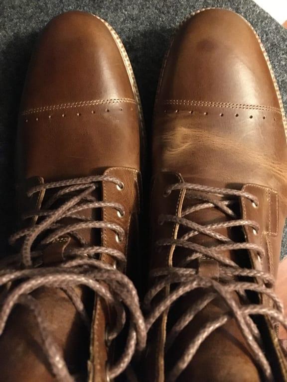 First time I took a step in the right boot