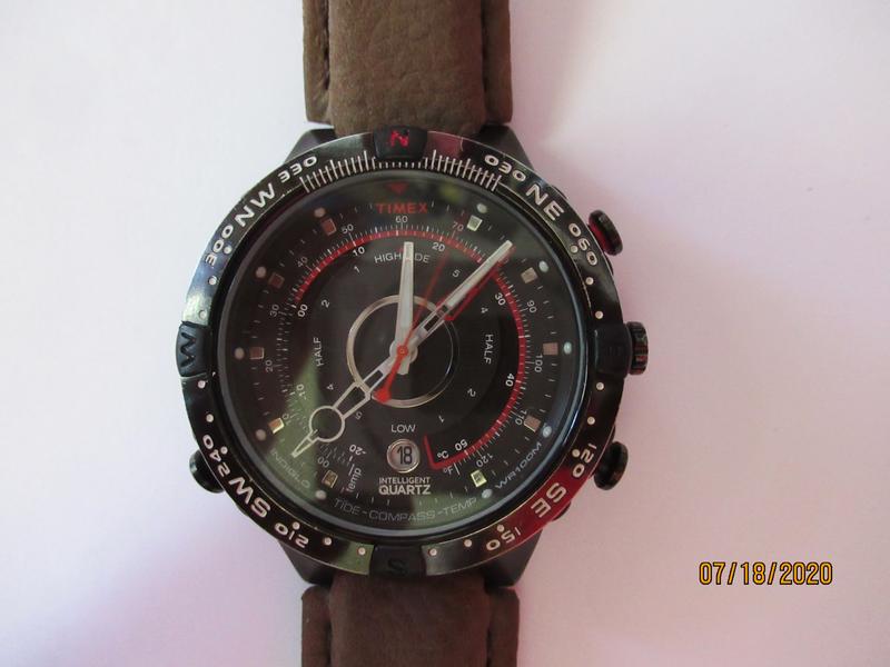 allied 45mm tide temp compass fabric strap watch