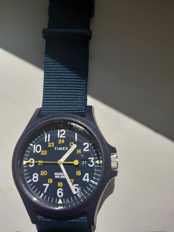 timex acadia resin and grosgrain watch