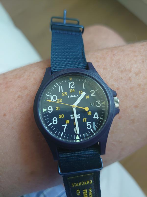 timex acadia resin and grosgrain watch