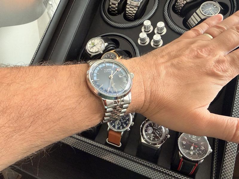 Customer photo for "Striking blue dial, super polished"