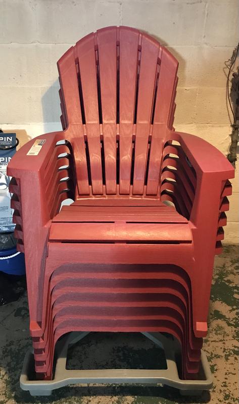 RealComfort Adirondack Chair, Ergonomic, Cherry Red True Value