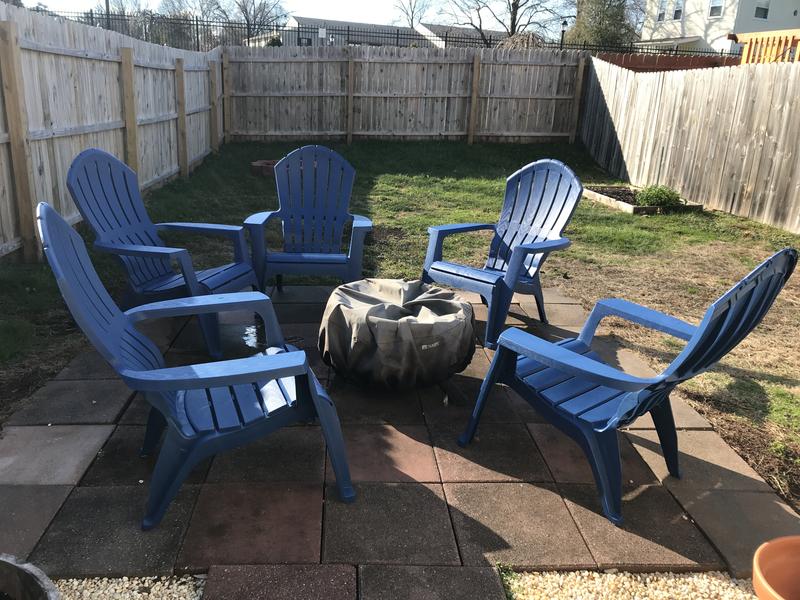 RealComfort Adirondack Chair Resin Patriotic Blue True Value