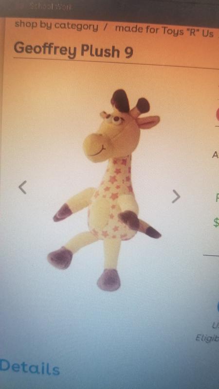 Toys r us giraffe best sale stuffed animal