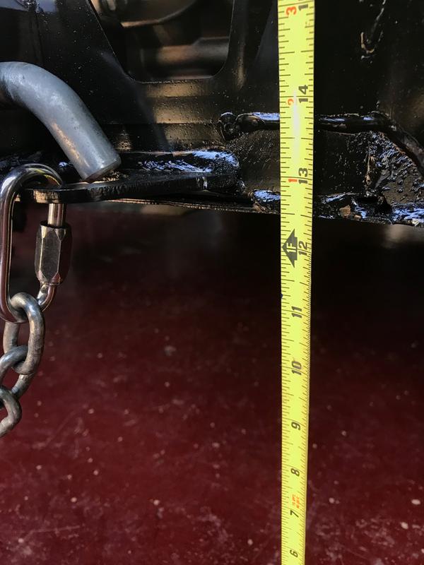 Rear clearance after lift with preload set to 3 detents