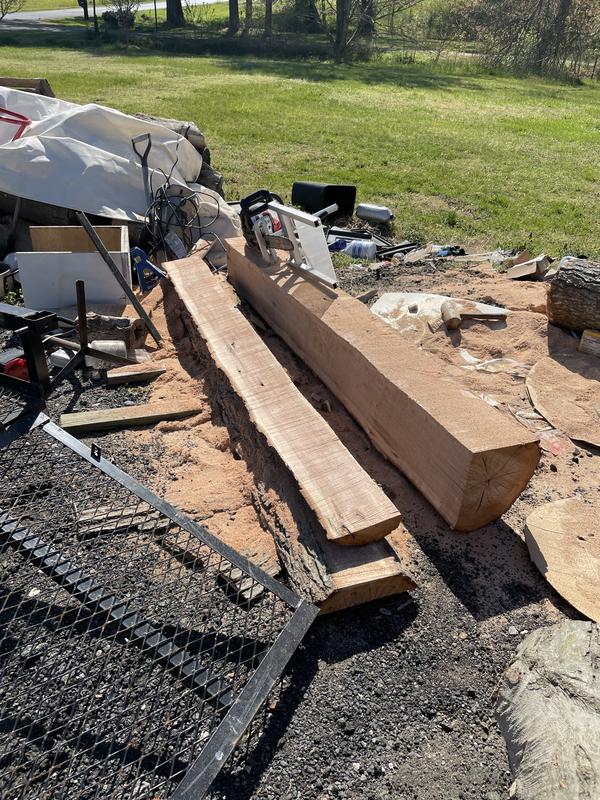 Takes about 30 minutes for each board (chainsaw maintenance, remount, and cut time)