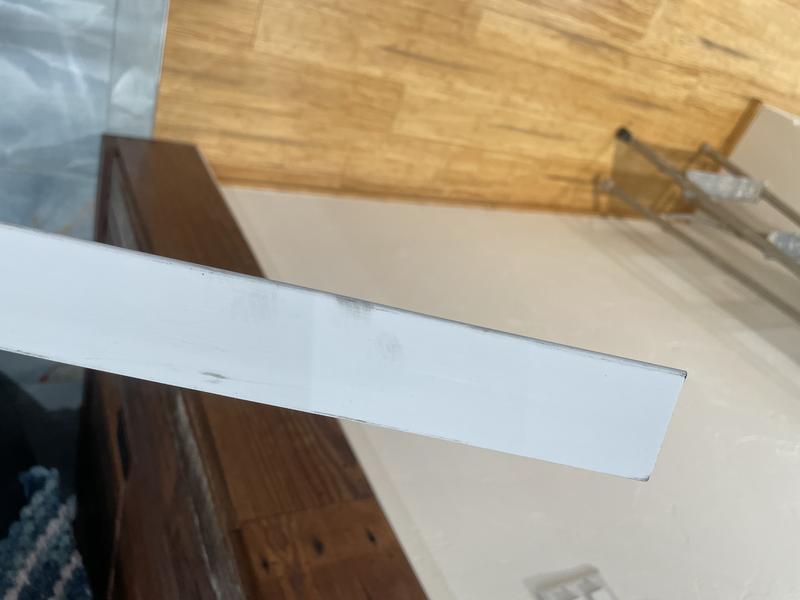 Damage was done before packaged and sent. 
No concern for the customer who needs a clean new product for their home inspection.