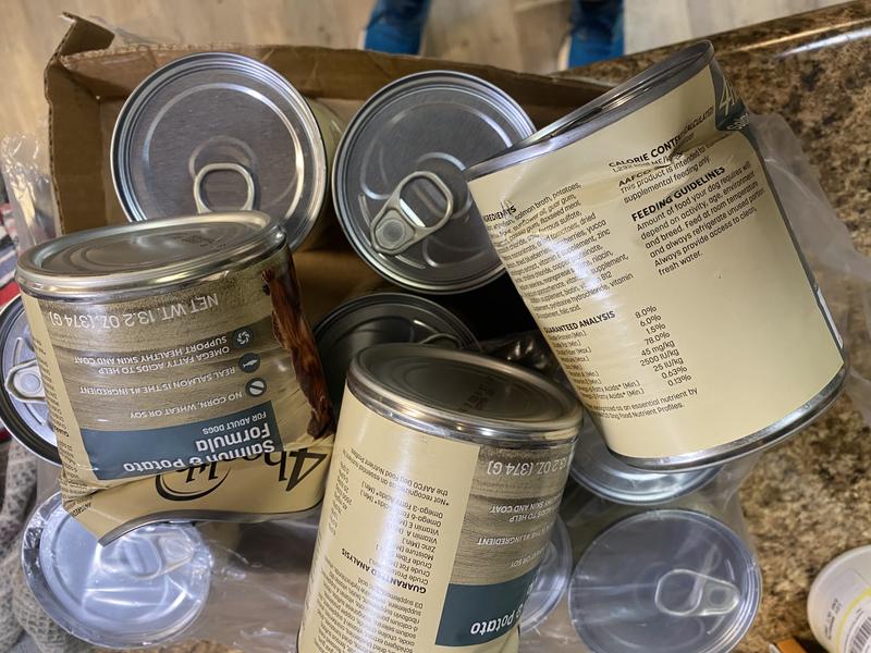 Dented cans on every delivery