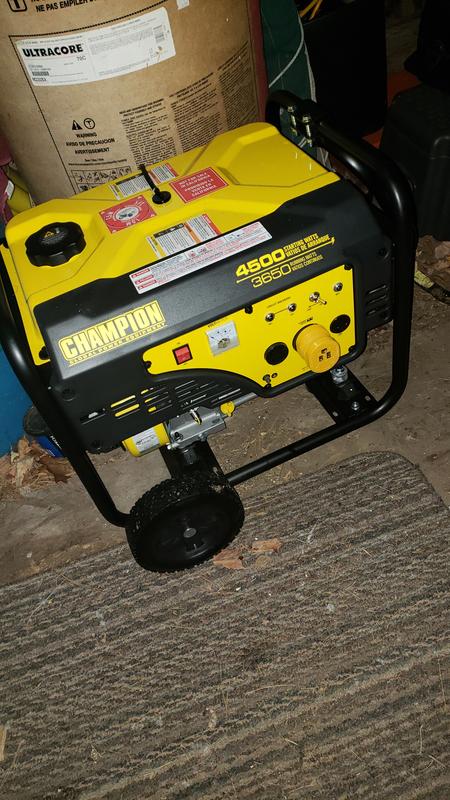 Champion generator with wheel kit