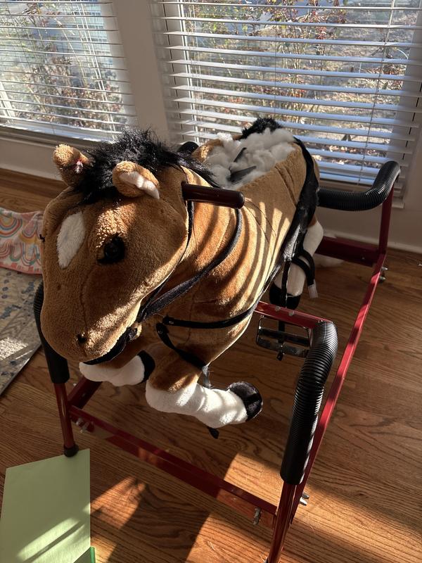 Plush Spring Rocking Horse Toy With Adjustable Stirrups And Sounds By Happy Trails