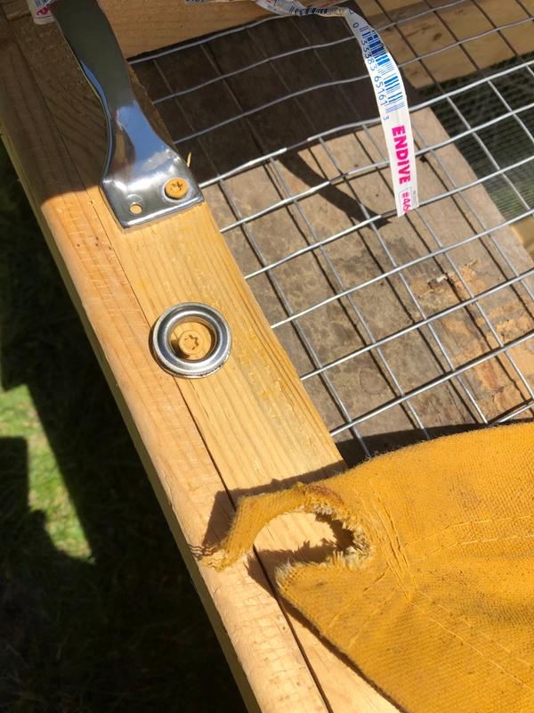 This grommet ripped when the temps dropped at night and the tarp contracted. It was laying flat and not even supporting its own weight.