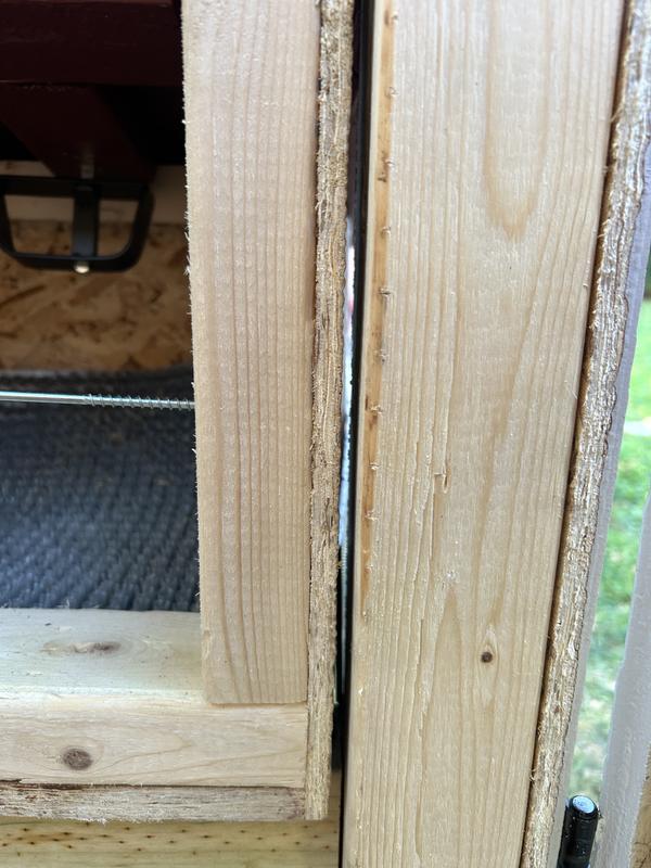 Splintered wood and gaps