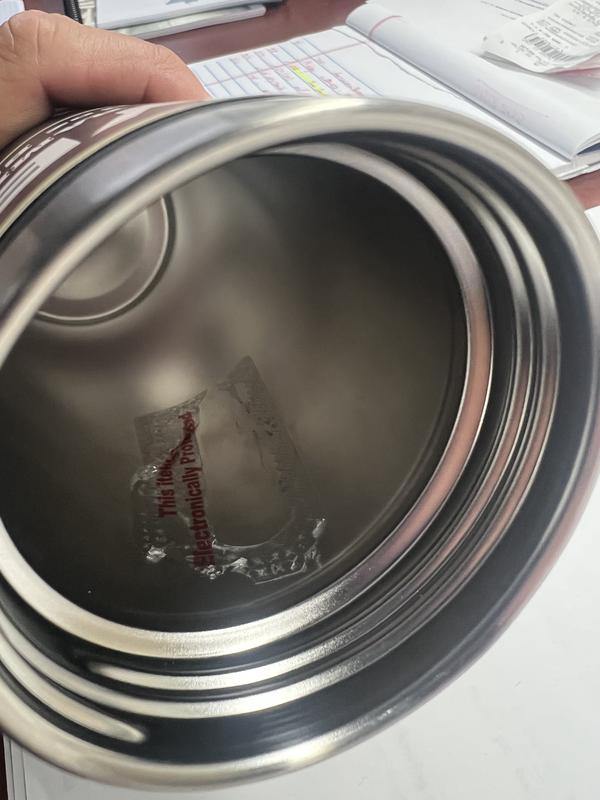 Sticker on the inside!
