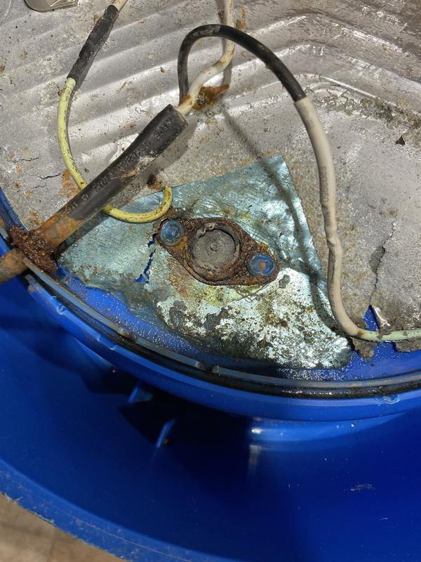 Water penetration rusted the thermostat