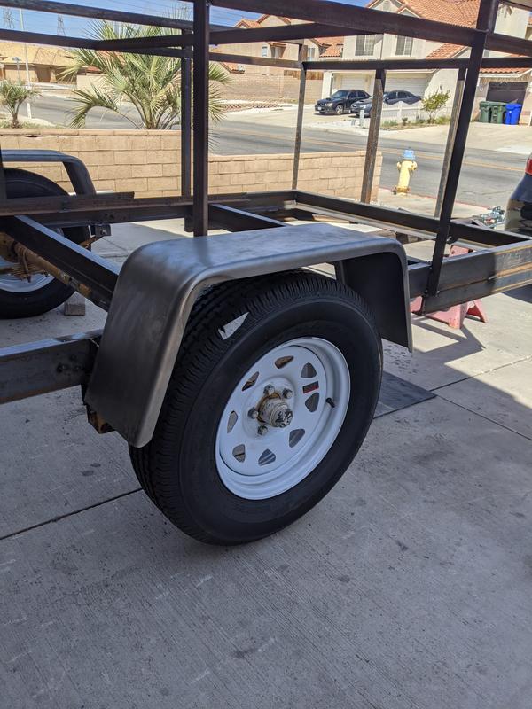 Trailer in the making.  Tires meet my needs