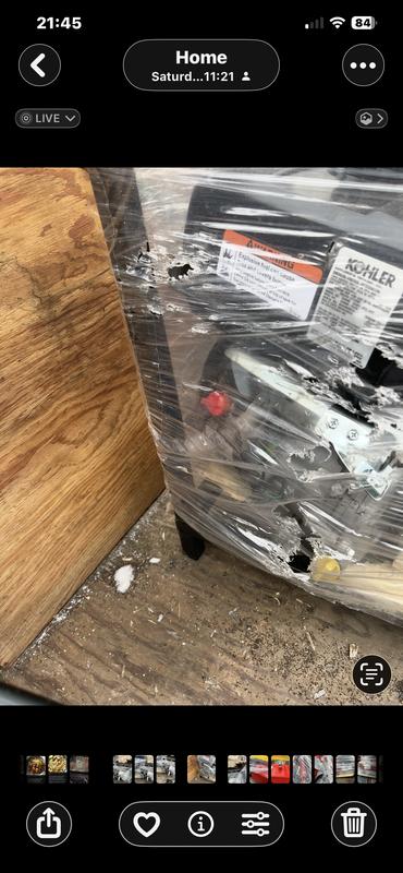 Arrived damaged not seen in plastic