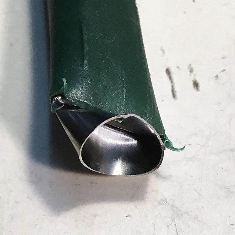 Thin wall tubing inside.