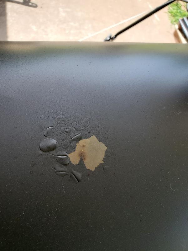 Top (outside) lid with paint bubbles