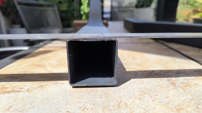 Ruler shows damaged piece