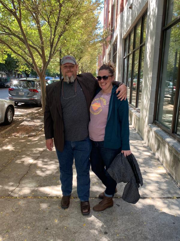 Wearing my boots on walking dead tour Atlanta GA