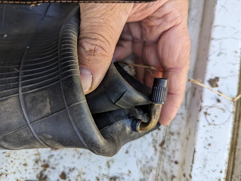 This tube was never installed or aired up. This split was right out of the box.