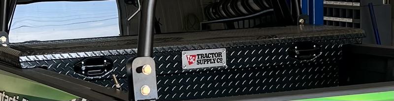 Picture of the toolbox in the back of the truck.