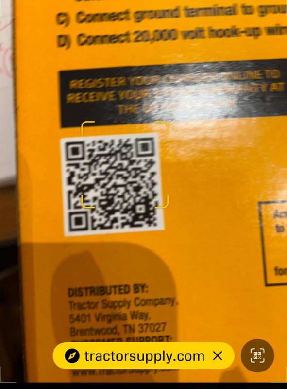 QR doesn't take you to warranty registry