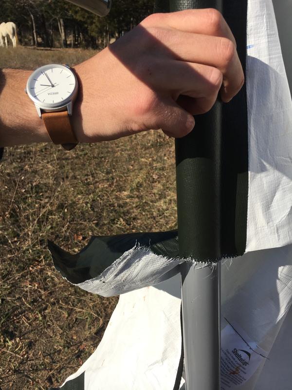 Rips in inadequate material