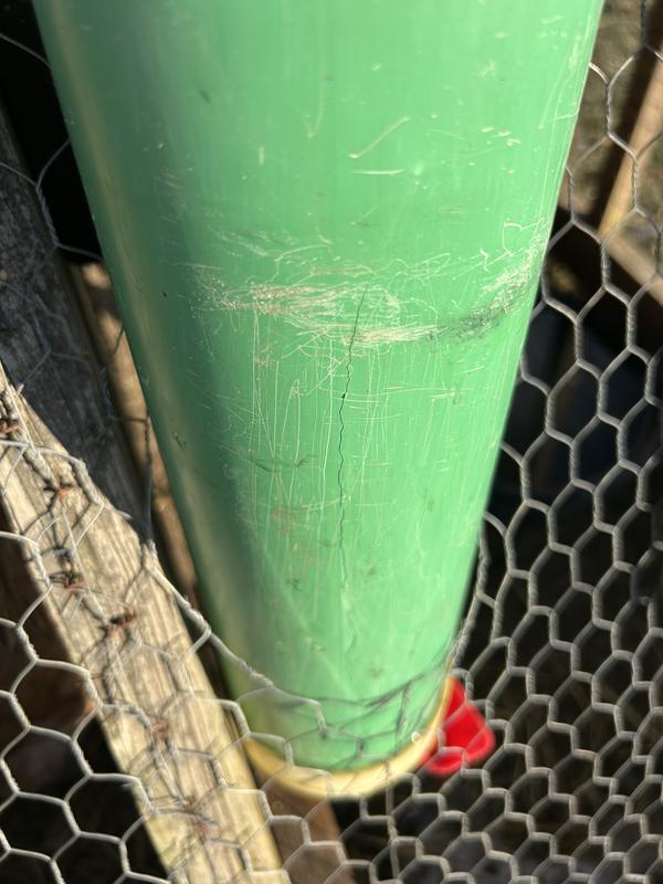 Crack from winter damage