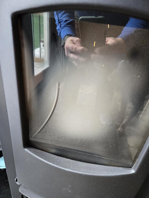 Crack in door glass