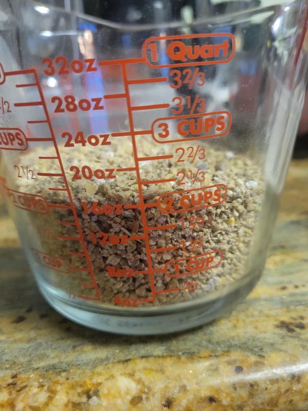 2 cups of feed without dust