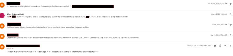 Correspondence 5 March 6 through 27 2025