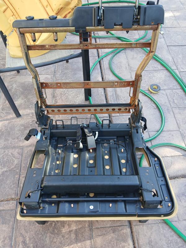 Rusted seats from leaking