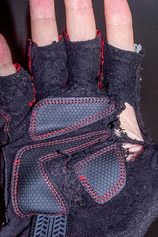 After 2 hours of cutting saplings with loppers.