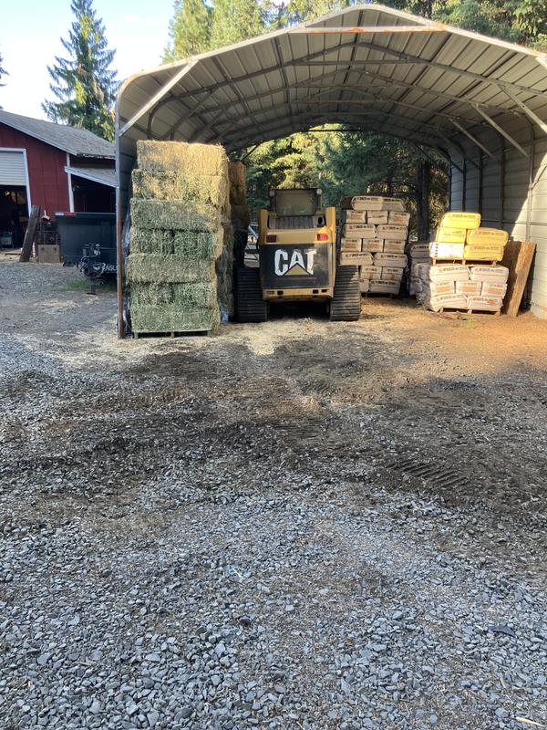Neatly stacked alfalfa for future feeding