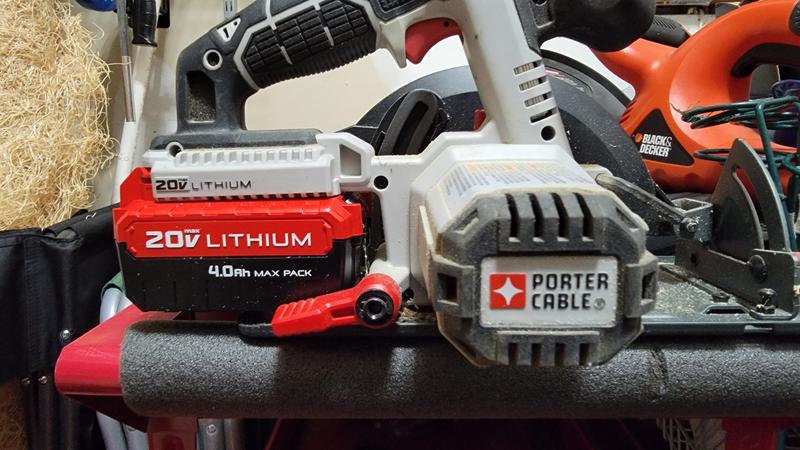20v 4.0 Ah Max Pack Lithium in its new home.