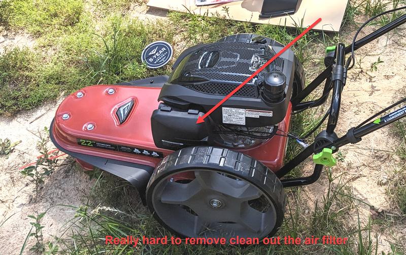 Wheel in the way of air filter box.