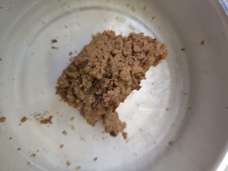 Ground beef like, not flaky