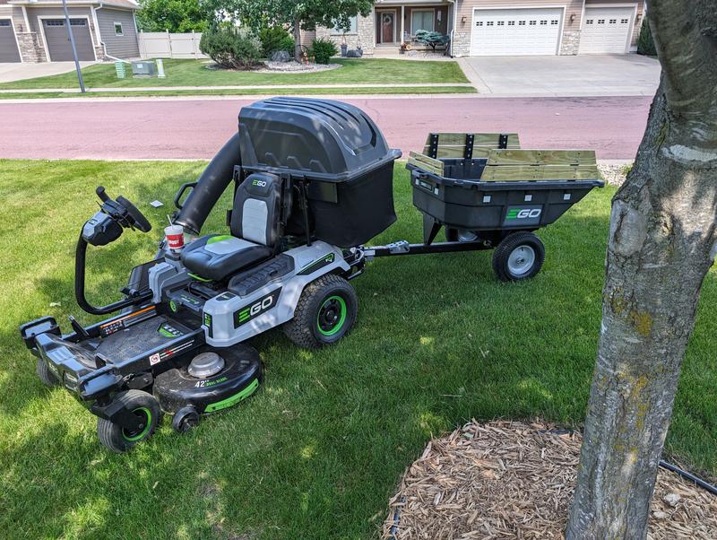 Custom trailer branding to match my mower, as the do not officially make an EGO version as they do for CubCadet and other brands.