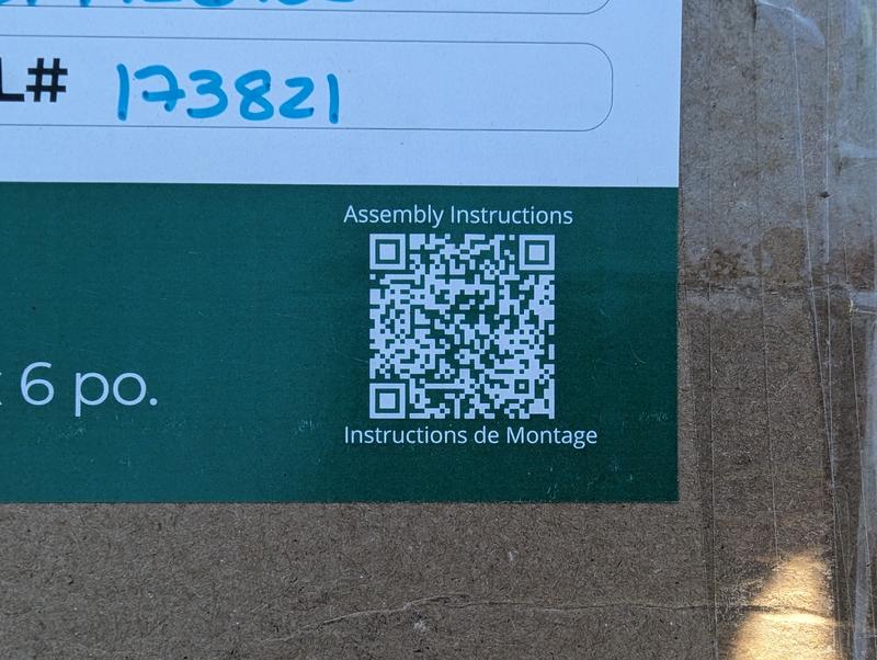 QR Code for assembly videos