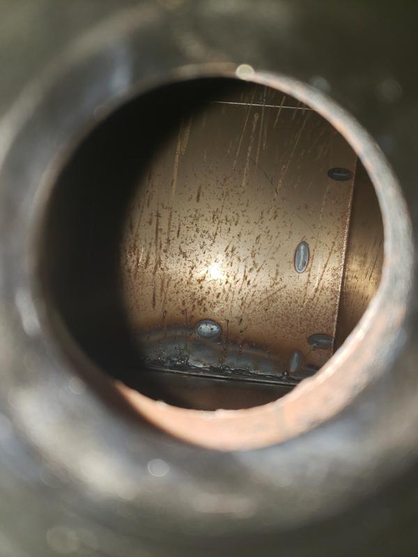 One of the edges inside that they burnt through welding