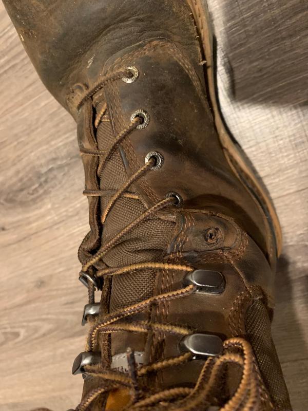 3 month old boots rivet ripped right out
