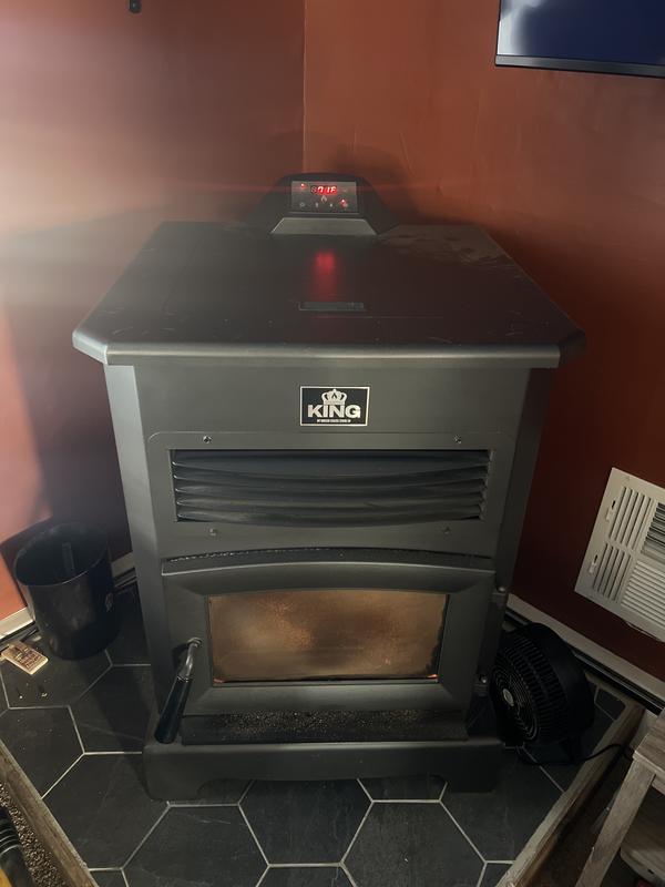 The stove in its spot.