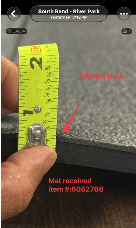 Actual thickness 1/2 inch